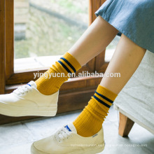 Medias de algodón de punto vintage japonesas de alta calidad para mujer, calcetines de estilo preppy para dama